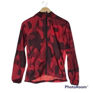 Under Armour Boy's XL Red And Black Full Zip Windbreaker Jacket With Hood